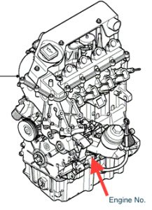 FL1 TD4 Engine No. Location